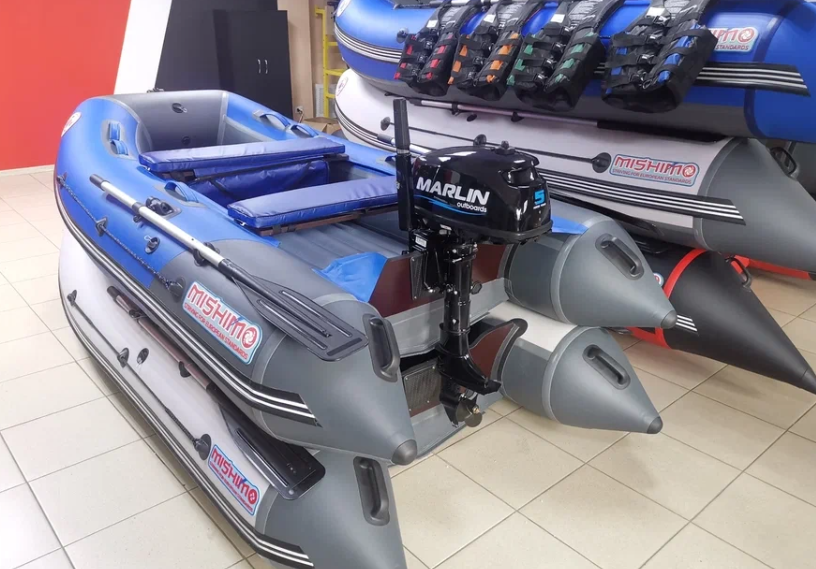 КОМПЛЕКТ ЛОДКА MISHIMO LITE 315 + МОТОР 5л.с в Обнинске