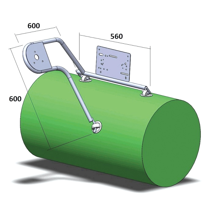 Стойка рулевая с креплением на баллон надувной лодки 25мм в Обнинске