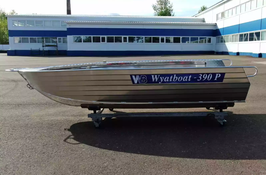 Алюминиевая лодка Wyatboat-390РМ увеличенный борт в Обнинске