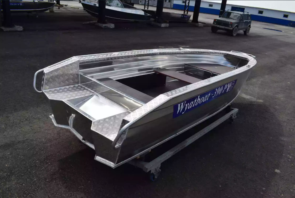 Алюминиевая лодка Wyatboat-390Р Увеличенный борт в Обнинске
