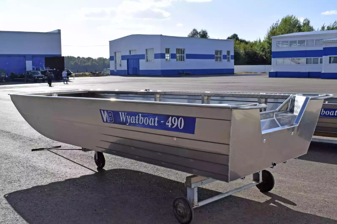 Алюминиевая лодка Wyatboat-490 Jonboat в Обнинске