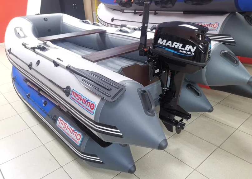 КОМПЛЕКТ ЛОДКА MISHIMO LITE 350 + МОТОР 9,8 Л.С. в Обнинске