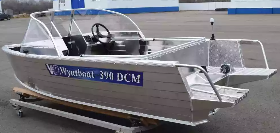Алюминиевая лодка Wyatboat-390 DCM Увеличенный борт в Обнинске